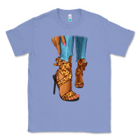 Colony Blue Leopard heels black fashion girl Classic Tee - RanaPortraitStore