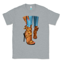 Heather Grey Leopard heels black fashion girl Classic Tee - RanaPortraitStore