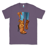 Lavender Leopard heels black fashion girl Classic Tee - RanaPortraitStore