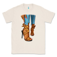 Natural Leopard heels black fashion girl Classic Tee - RanaPortraitStore