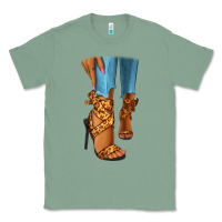 Sage Leopard heels black fashion girl Classic Tee - RanaPortraitStore
