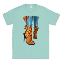 Seafoam Leopard heels black fashion girl Classic Tee - RanaPortraitStore