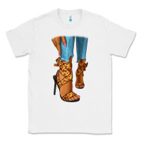 White Leopard heels black fashion girl Classic Tee - RanaPortraitStore