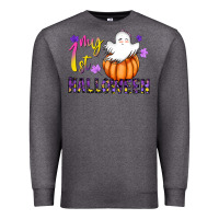 Charcoal Heather my 1st halloween Premium Sweatshirt - CowhideDigitalArt