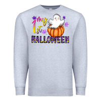 Heather Grey my 1st halloween Premium Sweatshirt - CowhideDigitalArt
