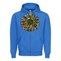 True Royal Leopard Christmas Sunflower Zipper Hoodie - RanaPortraitStore