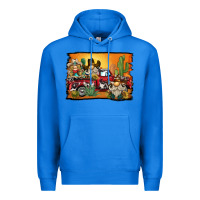 True Royal western truck cowboy gnome background Premium Hoodie - BarkalooDesign