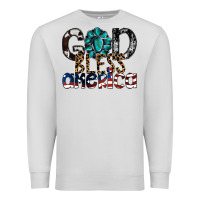 Dove Grey god bless america Premium Sweatshirt - SublimationCraftShop