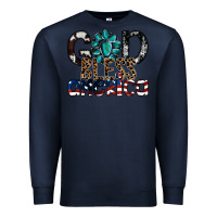 Navy god bless america Premium Sweatshirt - SublimationCraftShop