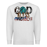 Oatmeal Heather god bless america Premium Sweatshirt - SublimationCraftShop