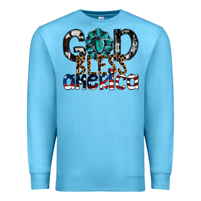 God Bless America Premium Sweatshirt by SublimationCraftShop | Teevron