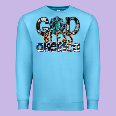 God Bless America Premium Sweatshirt Designed By Sublimationcraftshop