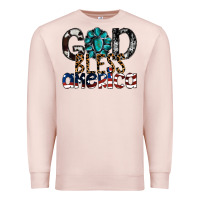 Pale Pink god bless america Premium Sweatshirt - SublimationCraftShop