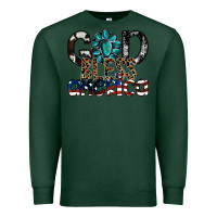 Sports Green god bless america Premium Sweatshirt - SublimationCraftShop