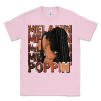Bubblegum Pink Melanin poppin' afro woman Classic Tee - RanaPortraitStore