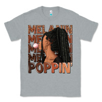 Heather Grey Melanin poppin' afro woman Classic Tee - RanaPortraitStore