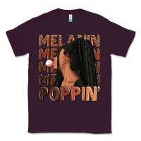 Plum Melanin poppin' afro woman Classic Tee - RanaPortraitStore