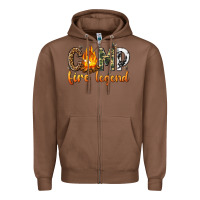 Chestnut camp fire legend with fire Zipper Hoodie - texasbilliewilder