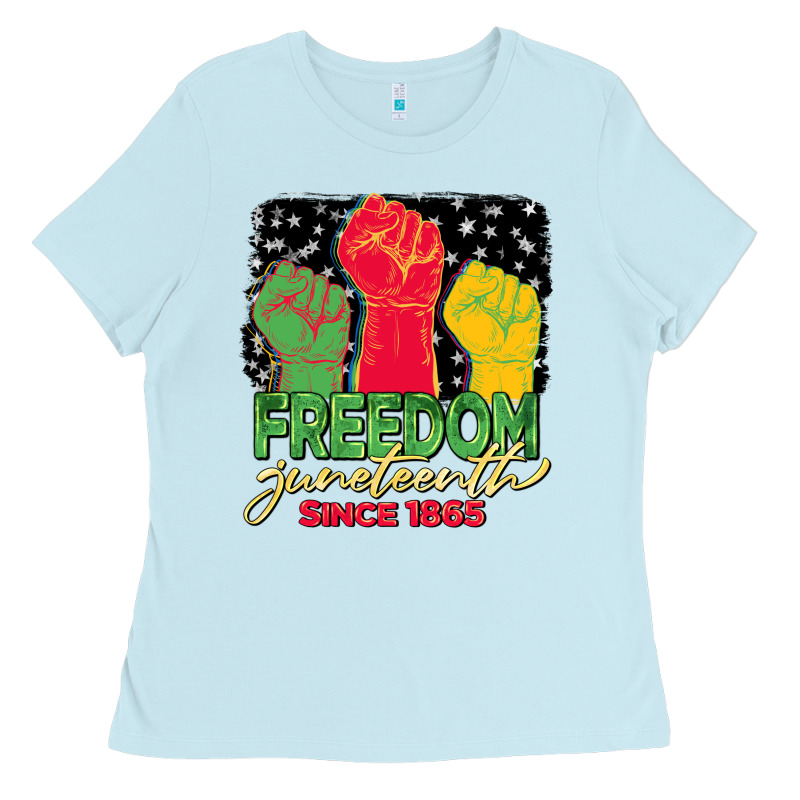 Freedom Juneteenth Since 1865 Ladies Tee by BarkalooDesign | Teevron