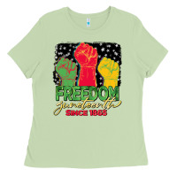 Matcha freedom juneteenth since 1865 Ladies Tee - BarkalooDesign