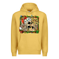 Antique Gold Christmas happy skeleton Premium Hoodie - Jasminsmagicworld