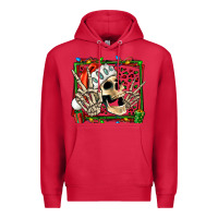 Cardinal Christmas happy skeleton Premium Hoodie - Jasminsmagicworld