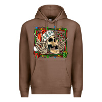 Chestnut Christmas happy skeleton Premium Hoodie - Jasminsmagicworld