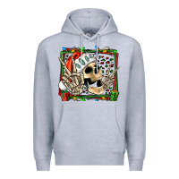 Heather Grey Christmas happy skeleton Premium Hoodie - Jasminsmagicworld