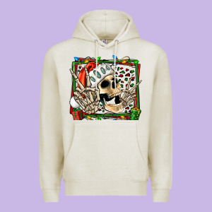 Christmas Happy Skeleton Premium Hoodie Designed By Jasminsmagicworld