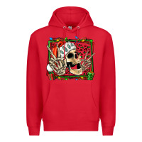 Red Christmas happy skeleton Premium Hoodie - Jasminsmagicworld