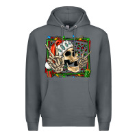 Rock Christmas happy skeleton Premium Hoodie - Jasminsmagicworld