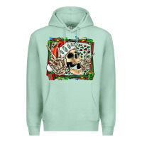 Seafoam Christmas happy skeleton Premium Hoodie - Jasminsmagicworld
