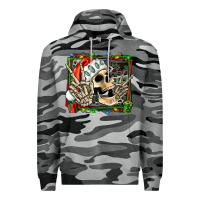 Slate Camo Christmas happy skeleton Premium Hoodie - Jasminsmagicworld