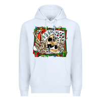 White Christmas happy skeleton Premium Hoodie - Jasminsmagicworld