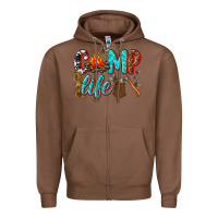 Chestnut camp life Zipper Hoodie - texasbilliewilder