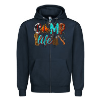 Navy camp life Zipper Hoodie - texasbilliewilder
