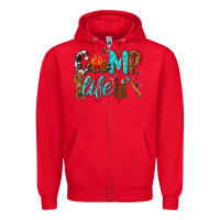 Red camp life Zipper Hoodie - texasbilliewilder