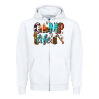 White camp life Zipper Hoodie - texasbilliewilder