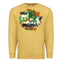 Antique Gold One lucky mama  St. Patricks Day Premium Sweatshirt - Neo Western