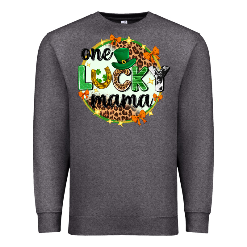One Lucky Mama  St. Patricks Day Premium Sweatshirt by Neo Western | Teevron