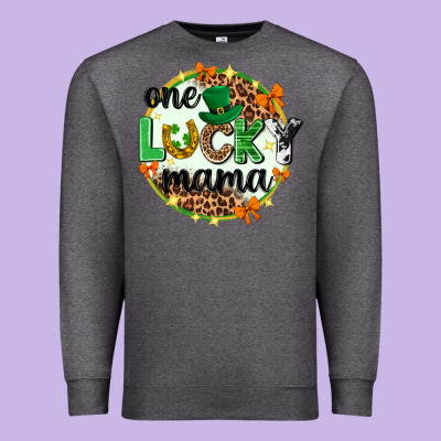 One Lucky Mama  St. Patricks Day Premium Sweatshirt Designed By Neo Western