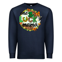Navy One lucky mama  St. Patricks Day Premium Sweatshirt - Neo Western