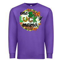 Purple One lucky mama  St. Patricks Day Premium Sweatshirt - Neo Western