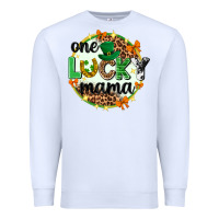 White One lucky mama  St. Patricks Day Premium Sweatshirt - Neo Western