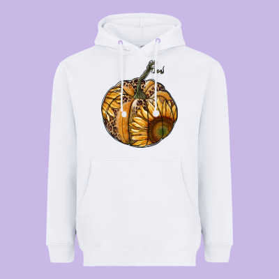 Sunflower Pumpkin Heavyweight Hoodie Designed By Ranaportraitstore