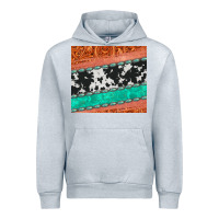 Heather Grey western turquoise gemstone cowhide  leather tumbler Urban Hoodie - Jasminsmagicworld