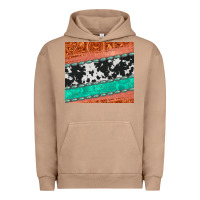 Pigment Burro western turquoise gemstone cowhide  leather tumbler Urban Hoodie - Jasminsmagicworld