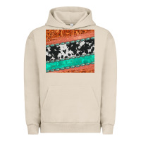 Pigment French Oak western turquoise gemstone cowhide  leather tumbler Urban Hoodie - Jasminsmagicworld