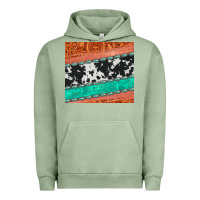 Pigment Oil Green western turquoise gemstone cowhide  leather tumbler Urban Hoodie - Jasminsmagicworld