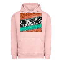 Pigment Salmon western turquoise gemstone cowhide  leather tumbler Urban Hoodie - Jasminsmagicworld